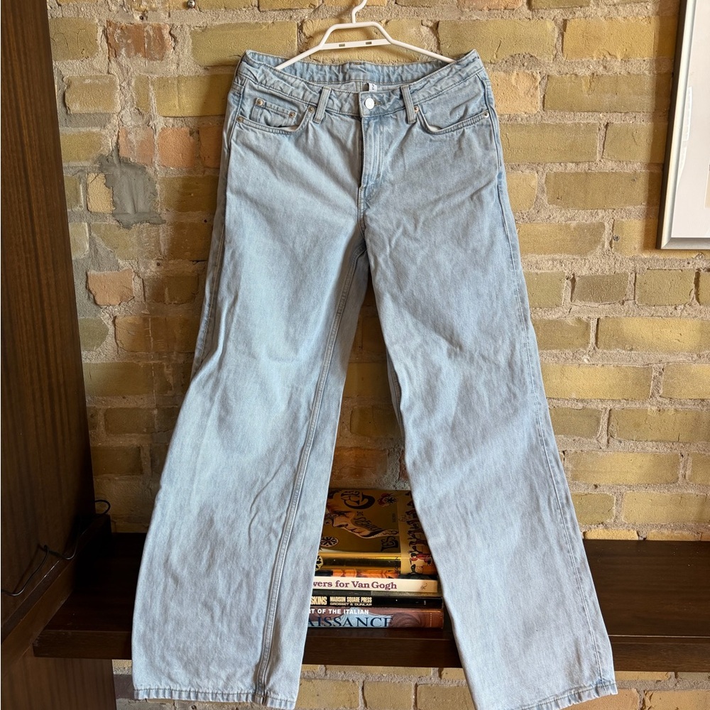 Weekday Light Blue Straight Leg Jeans